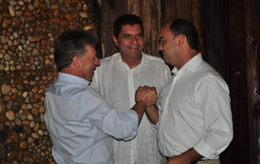 Agnolin, Amastha e Sandoval em coletiva