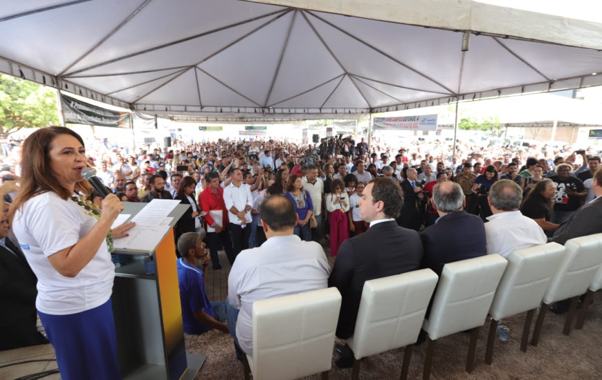 Kátia durante audiência em Gurupi nesta sexta, 18