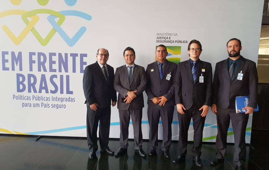 Reunião no Ministério da Justiça e Segurança realizada nesta terça-feira, 12 