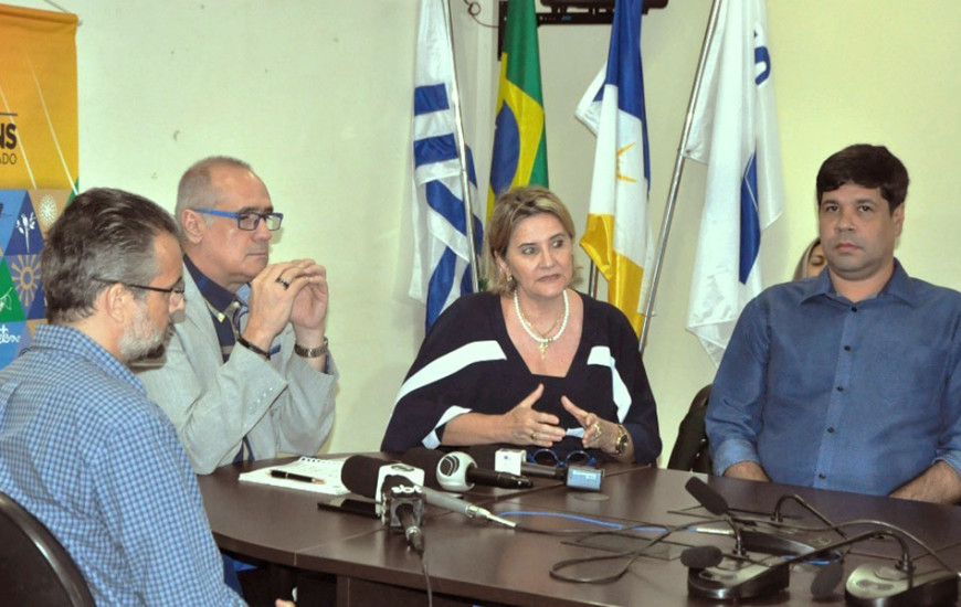 Coletiva ocorreu no auditório da SES 