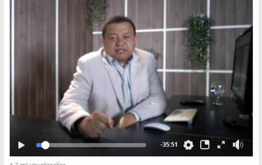 Candidato da Rede Sustentabilidade utilizou rede social para pronunciamento