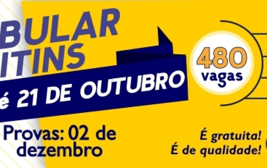 As provas (objetiva e de redação) acontecem no dia 2 de dezembro de 2018