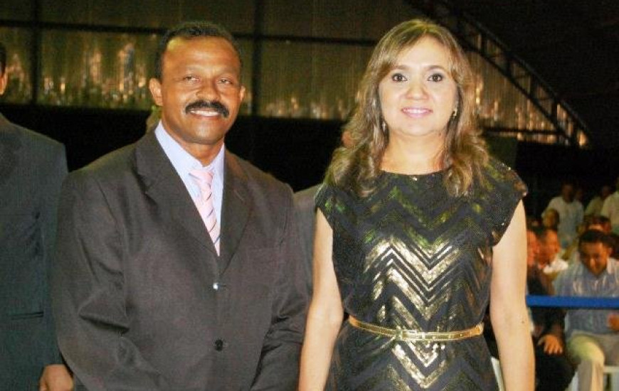 Magda Borba com seu vice, Soldado Araújo