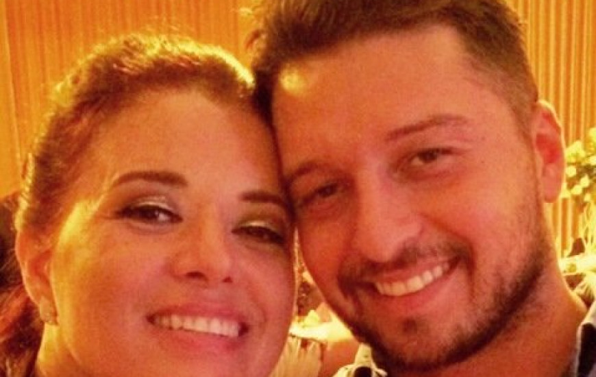 Dona Sandra com seu filho Lucas Borgo