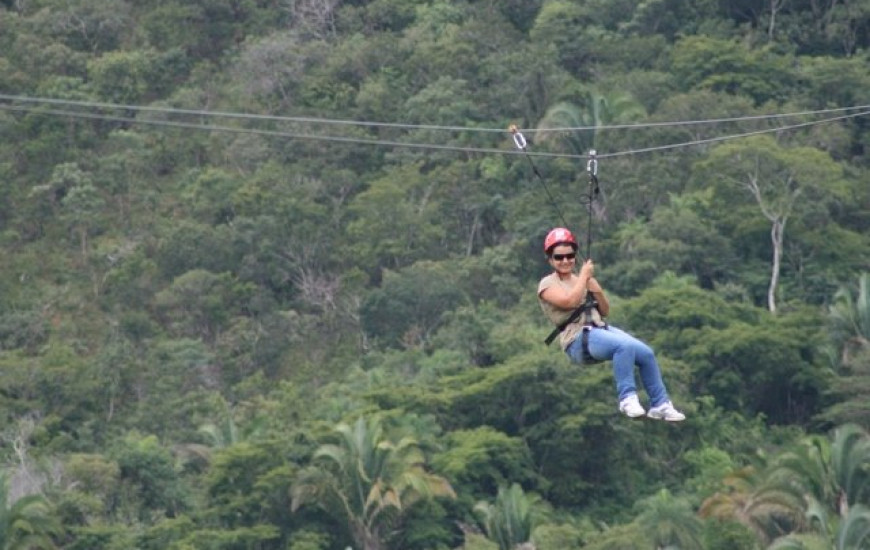 Tirolesa Voo do Pontal, na Fazenda Pontal do Meio