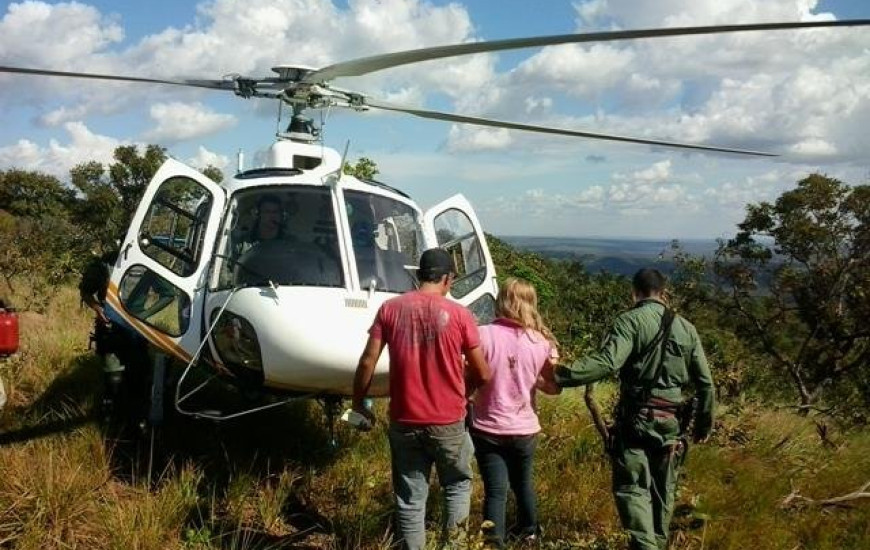 Mulher é resgatada na Serra do Lajeado