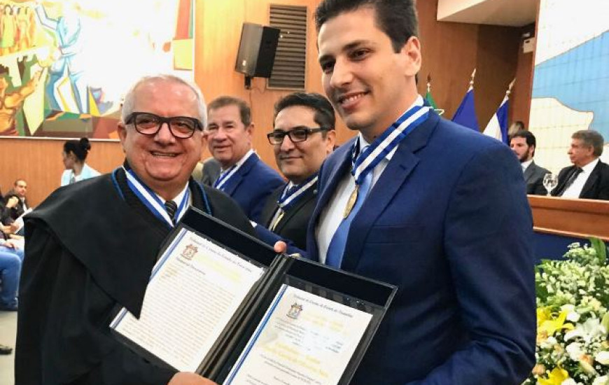 residente do TCE, conselheiro Manoel Pires e o deputado Olyntho Neto