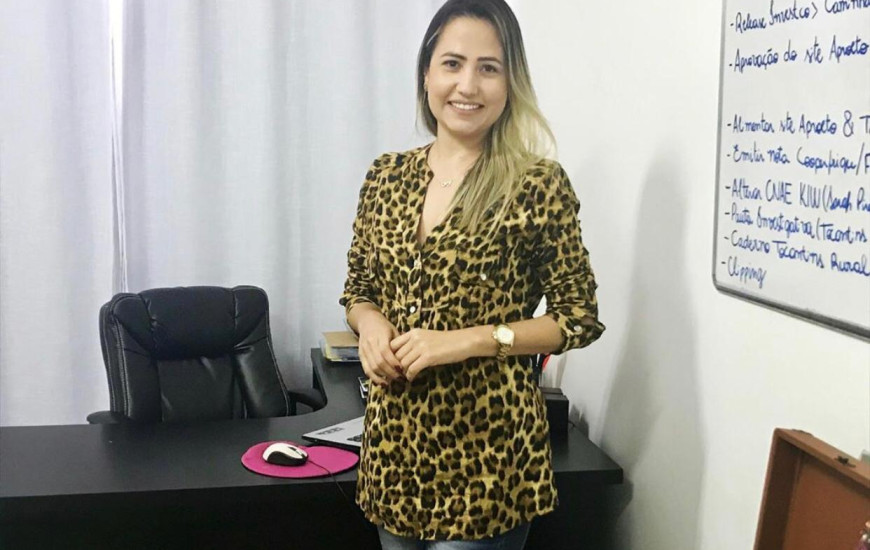 Empreendedora na área de Comunicação, Sarah Pires