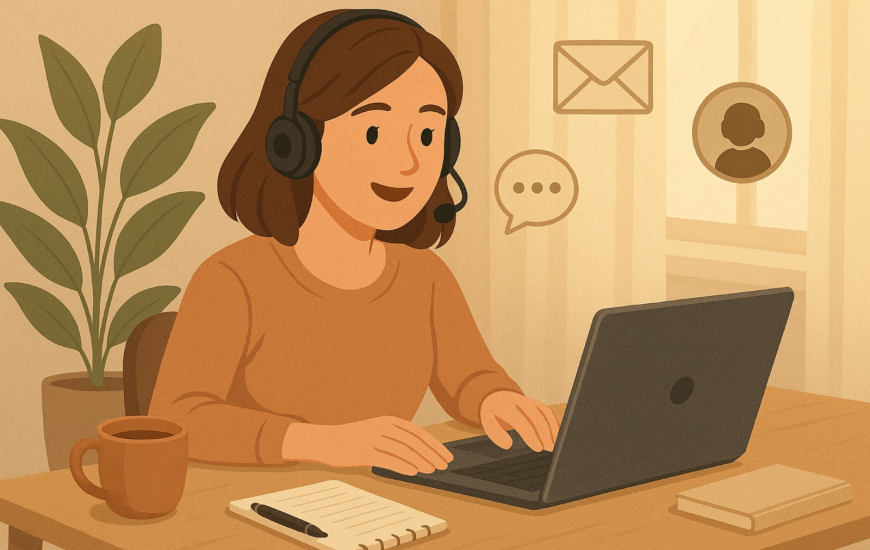 Trabalho de suporte remoto ao cliente