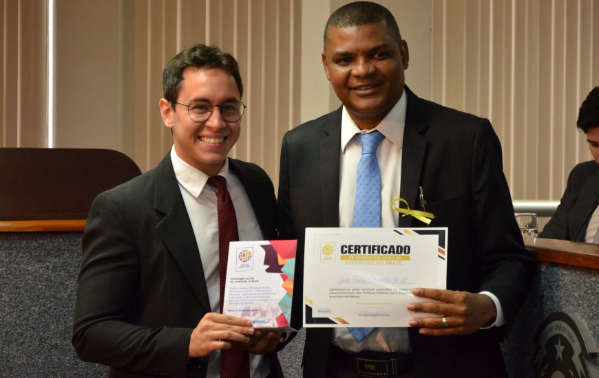 João Pedro e vereador Rogério Santos