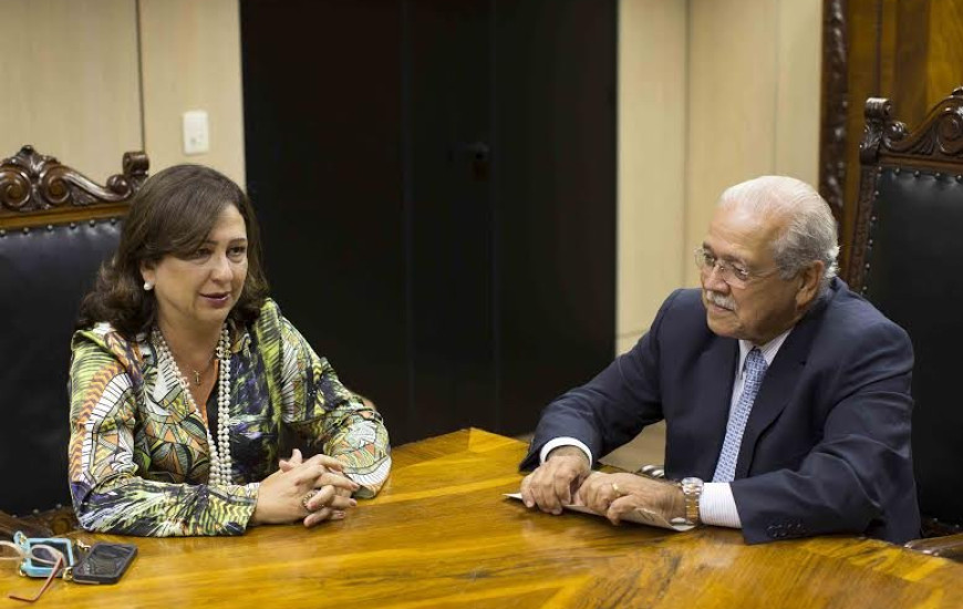 Senadora com o ministro