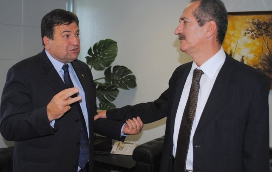 Halum e o ministro do Esporte, Aldo Rebelo