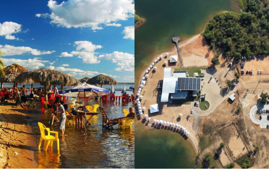 Praia do Prata, em Palmas; e do Segredo, em Lajeado