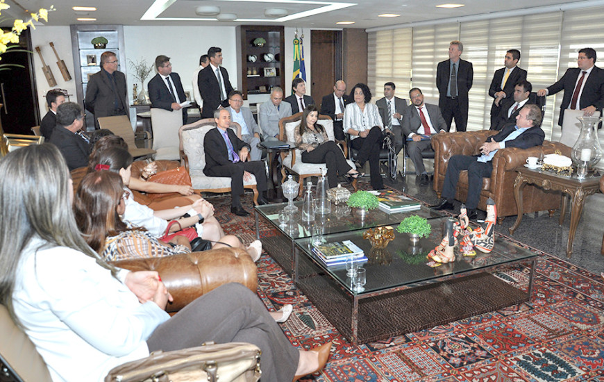 Procuradores reunidos no Palácio Araguaia.