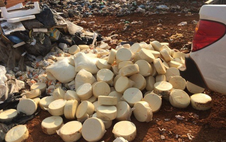 Maioria do queijo estava vencida