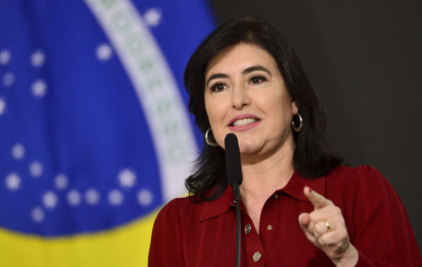 Ministra do Planejamento e Orçamento, Simone Tebet.