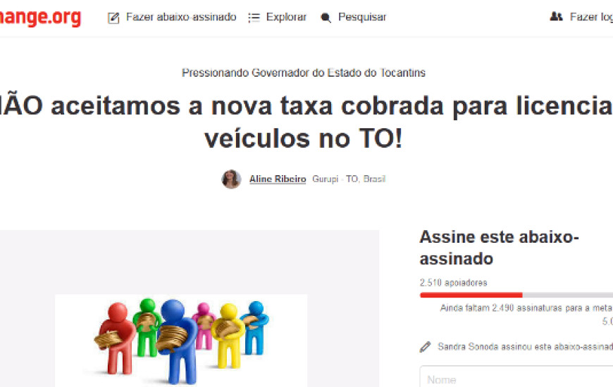 Abaixo-assinado é criado na internet