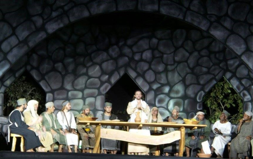 Art´Sacra , durante apresentação da peça “Paixão de Cristo
