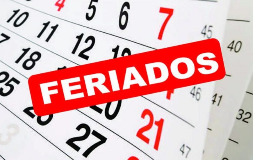 Serão vários feriados e pontos facultativos no próximo ano