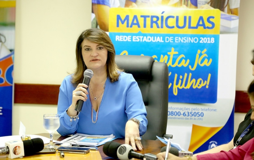 Secretária fala sobre o cronograma de matrículas da rede estadual de ensino
