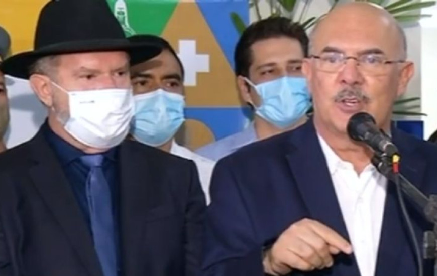 Governador Mauro Carlesse e o Ministro da Educação, Milton Ribeiro.