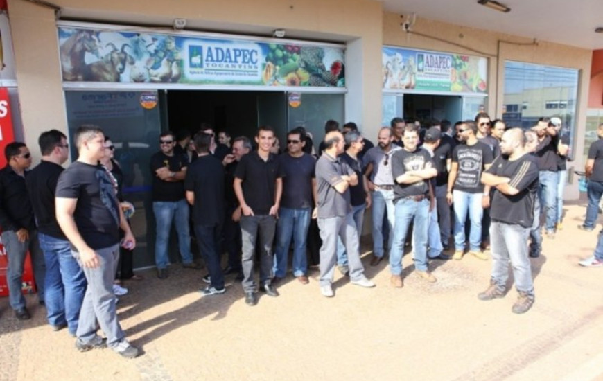 Servidores da Adapec em protestos anteriores