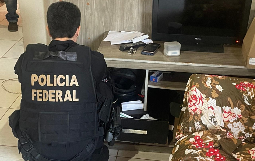 Além do mandado de busca e apreensão, PF efetuou a prisão de um investigado