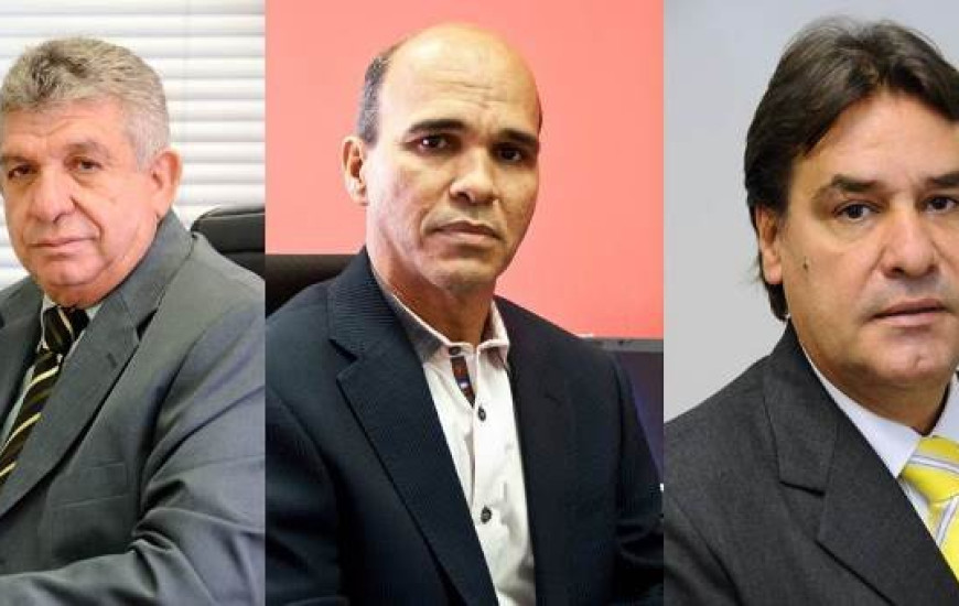 (e/d)Clenan, Demóstenes e Marco Antônio