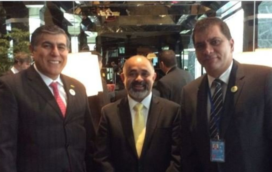 Prefeito Carlos Amastha e ministro em Nova Iorque