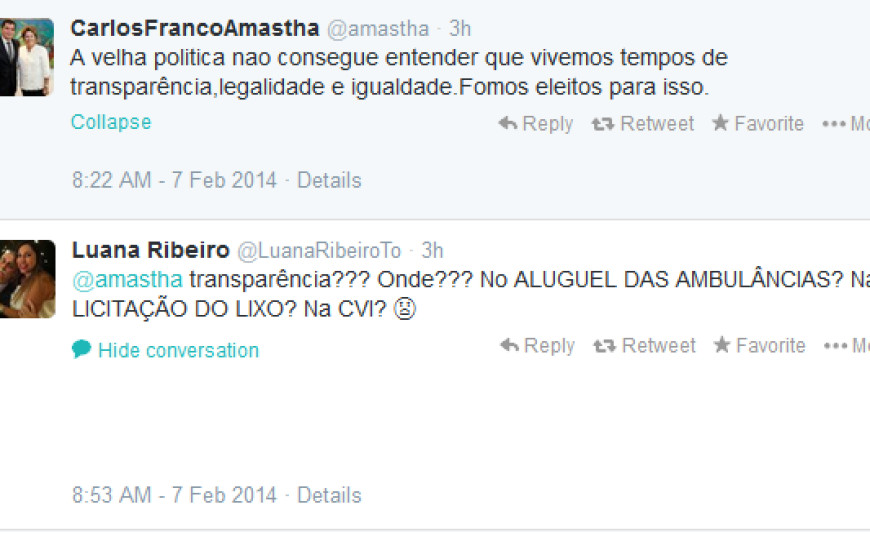 Deputada e prefeito trocaram farpas