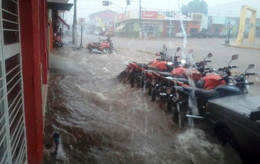 Fortes chuvas caíram na cidade