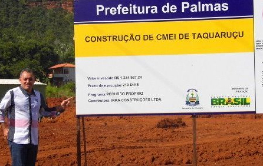 Marilon vistoria obras em Taquaruçu
