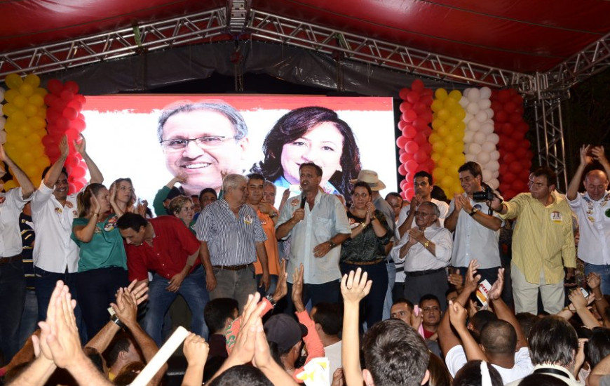 Marcelo Miranda em último comício em Palmas