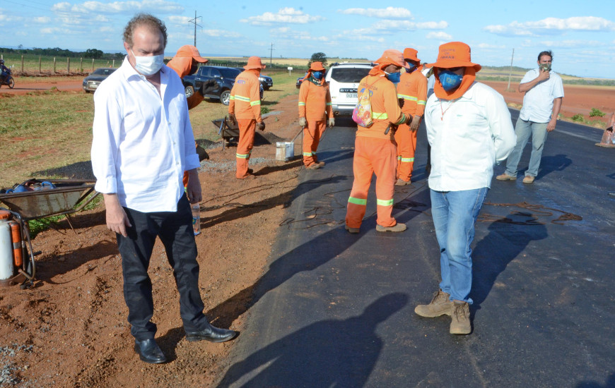 Carlesse acompanhou como estão as obras de reconstrução da TO-080.