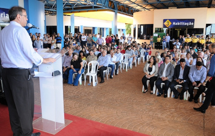 Governador em evento no Detran nesta quinta