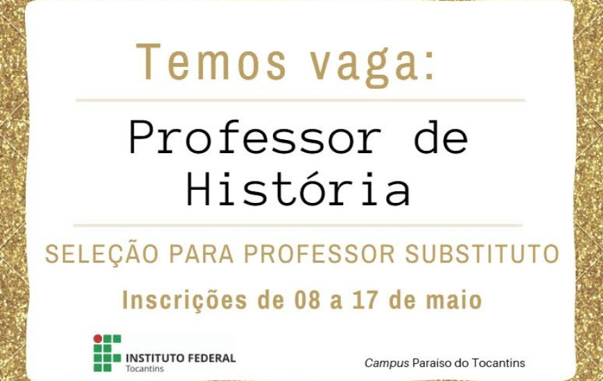 IFTO de Paraíso faz seleção