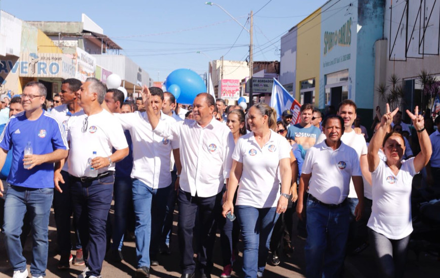 Candidato percorreu as ruas de sua cidade natal