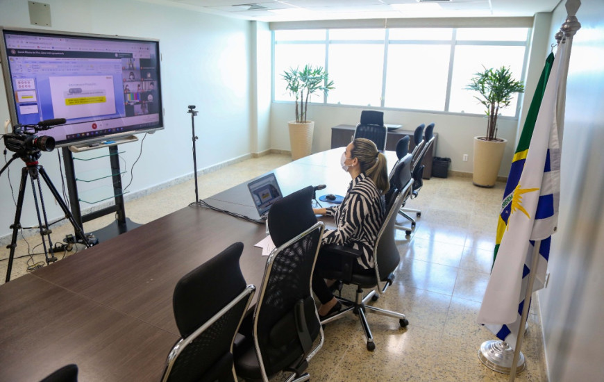 Coletiva de imprensa realizada na manhã desta quinta, 4.