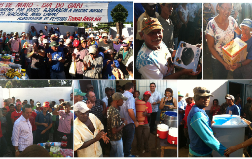 Garis receberam brindes