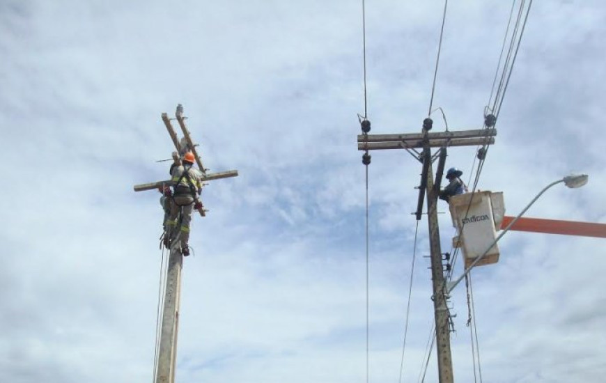 Energia é desligada durante a manutenção