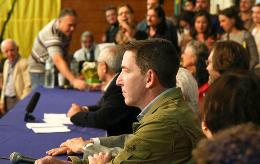 Ato na ABI em apoio a Glenn Greenwald
