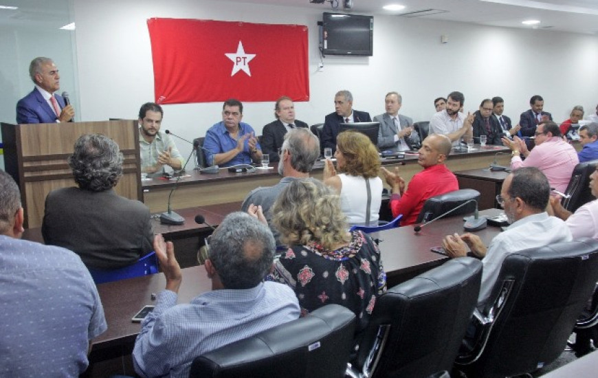 Lançamento da pré-candidatura de Paulo Mourão (PT) ao governo do Estado