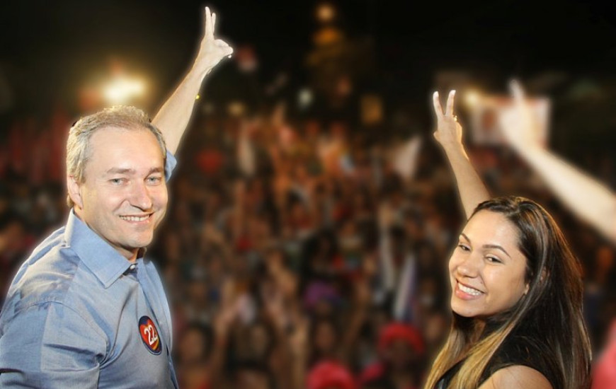 Luana e Alan comemoram