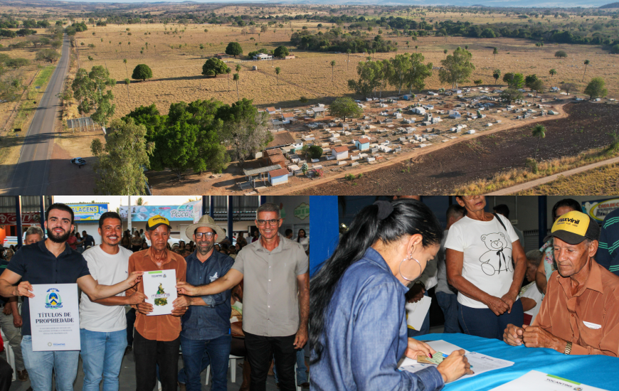 O sr. Divino Rosa Lima celebrou o recebimento do título dos seus 22 hectares