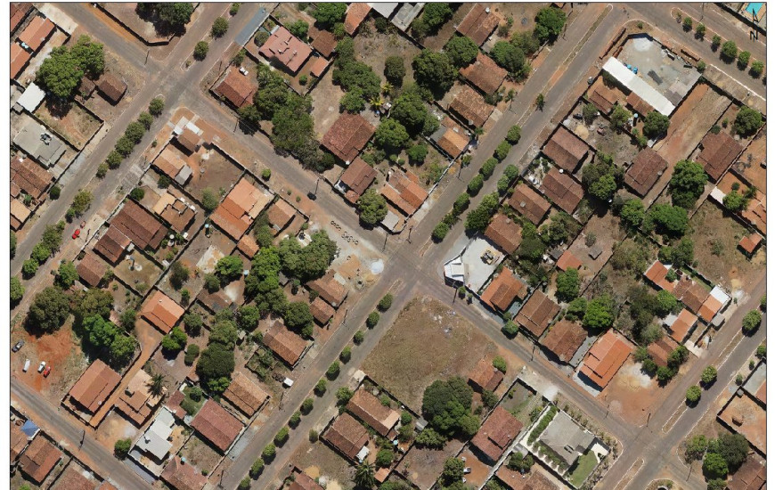 Imagem registrada pela aeronave 