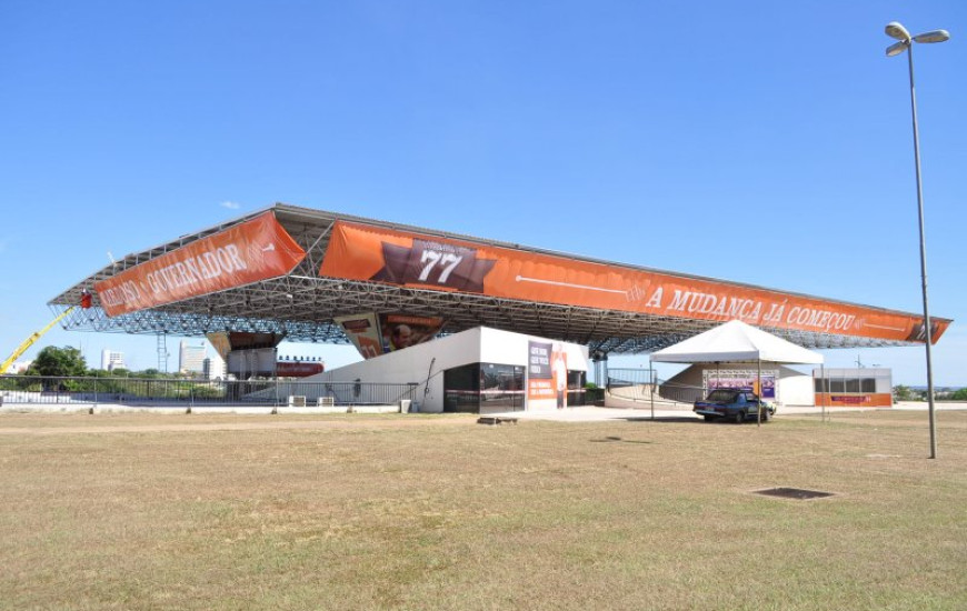 Estrutura montada no Espaço Cultural