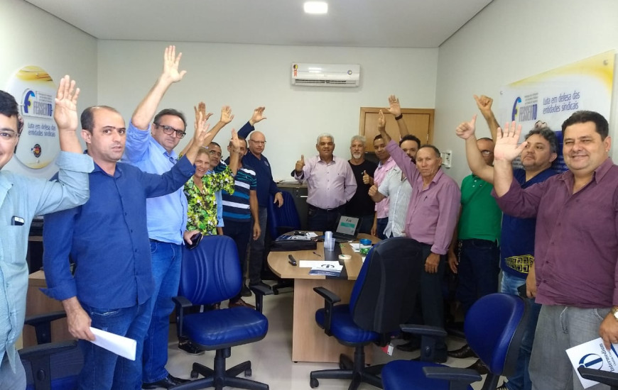 Reunião realizada na sede da Fesserto nesta sexta-feira