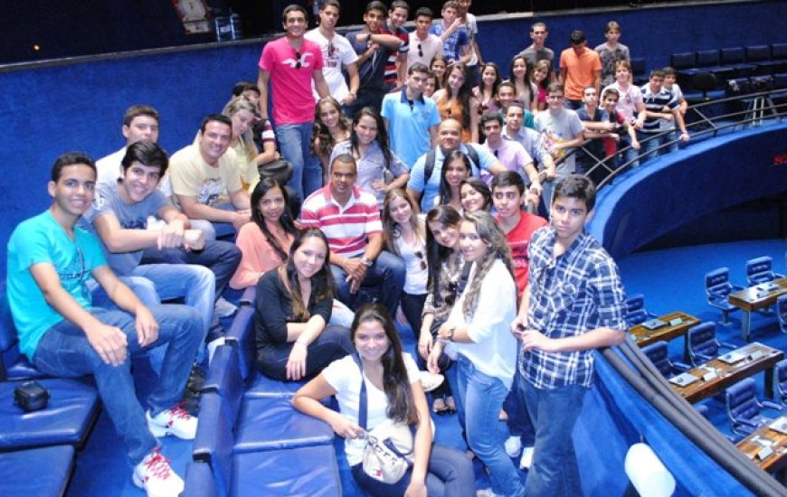 Estudantes em visita no Congresso
