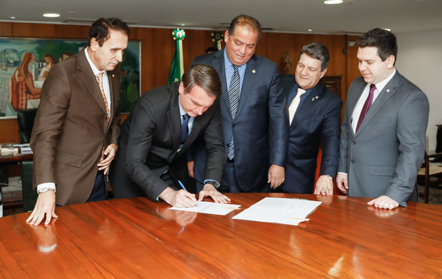 Ato de sanção do presidente Jair Bolsonaro