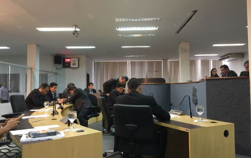 Sessão na Câmara de Palmas nesta quarta-feira, 7